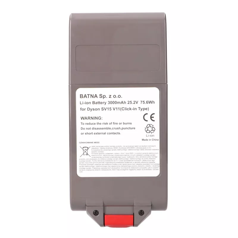 Pakaitinė baterija Dyson V11 25,2 V 3000 mAh, Extralink