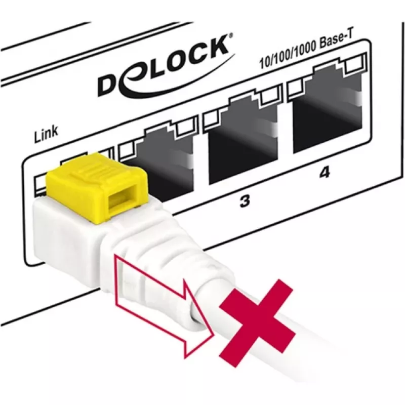 Tinklo kabelis DeLOCK 85330 RJ-45 Cat6a 0,5 m baltas