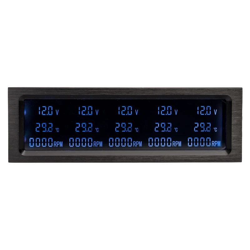 Ventiliatorių valdiklis Lamptron CP530 — automatinis ventiliatorių valdiklis su RGB, juodas