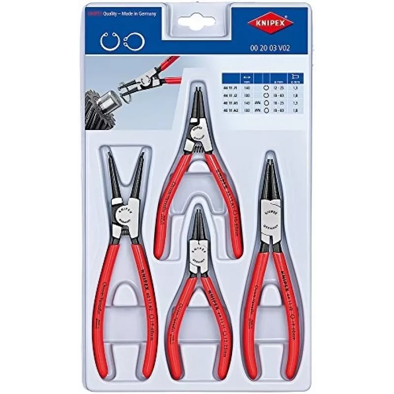 Knipex 00 20 03 V02 žiedinių žiedų replių rinkinys