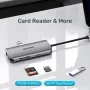 USB-C šakotuvas Unitek D1122A01 su 2x HDMI 4K ir 100W maitinimo tiekimu