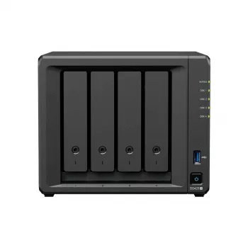 NAS saugojimo serveris SYNOLOGY DS425+ — 4 lizdų, Intel Celeron J4125 2,0–2,7 GHz, 2 GB DDR4, 0 TB, 2,5GbE, 2 M.2 lizdai