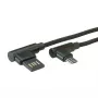ROLINE USB 2.0 laidas, kampuotas, A tipo reversinis - Micro B, ST/ST, juodas, 0,8 m (11.02.8720)