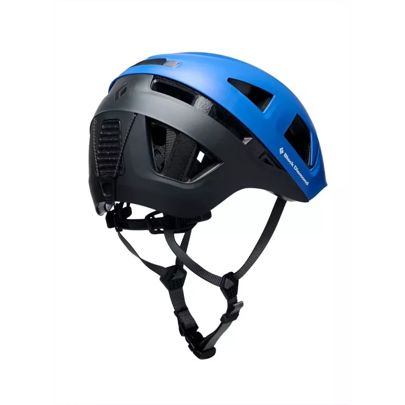 Apsauginis pusšalmis Juoda Diamond Capitan E Drifter Blue M/L — kietas kevalas, EPS, 58–63 cm, 350 g, reguliuojamas, ventiliacija