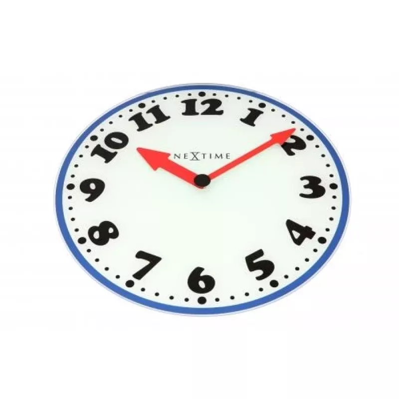 NeXtime klok 8151 Boy, Ø43 cm, Sieninis, Balta/ Mėlyna/ Juoda/ Raudona