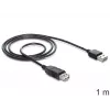 USB laidas DeLOCK EASY-USB 2.0-A 1m Juoda