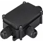 Wentronic Goobay IP-66 apsaugos dėžutė gnybtų blokams PG9, juoda - saugiam 3 kabelių prijungimui (56660)