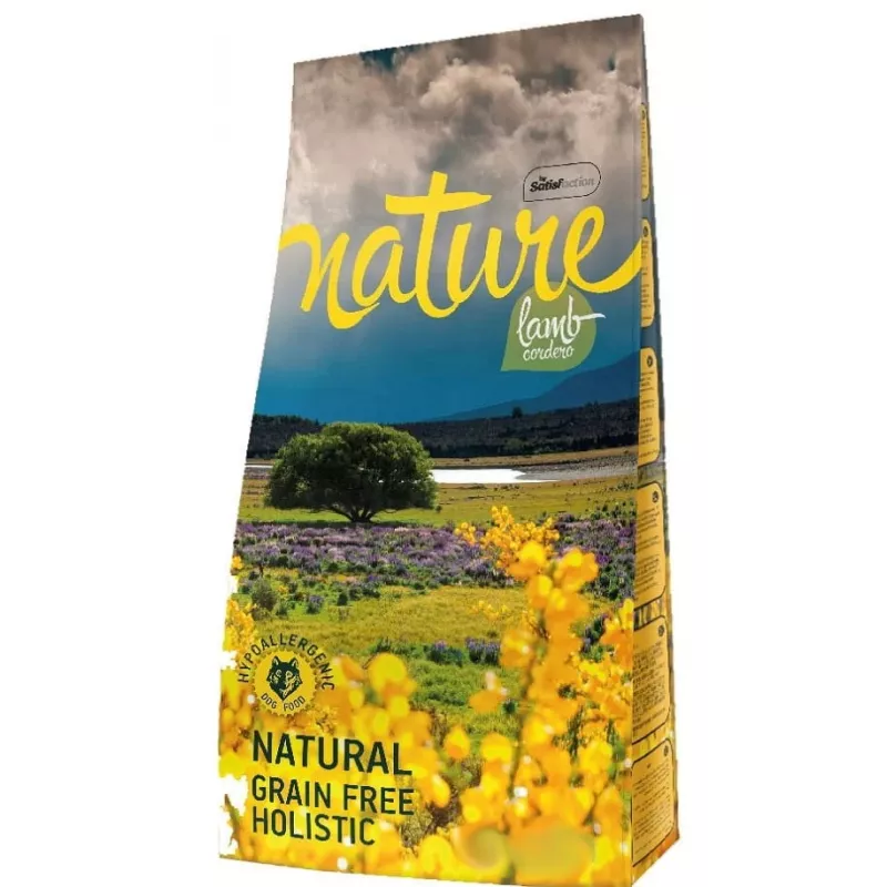 Sausas šunų ėdalas Nature Grain Free Holistic Lamb 12 kg — suaugusių šunų priežiūrai, 28 % baltymų, 18 % riebalų, be grūdų ir vištienos