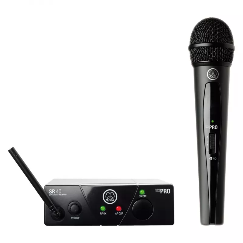 Belaidžių mikrofonų rinkinys AKG WMS40 ISM 3 UHF dažnis, nešiojami lavalier / rankiniai variantai