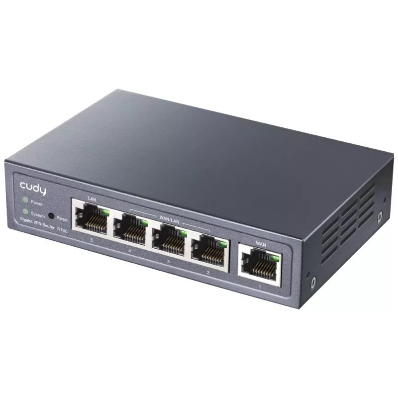 Cudy Gigabit Multi-WAN VPN maršrutizatorius laidinis maršrutizatorius Fast Ethernet, Gigabit Ethernet pilka