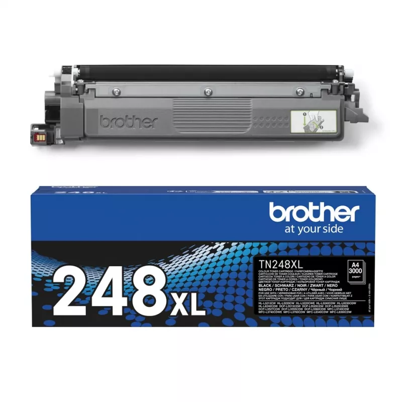 Dažų kasetė Brother TN248XLBK 3000 puslapių Juoda