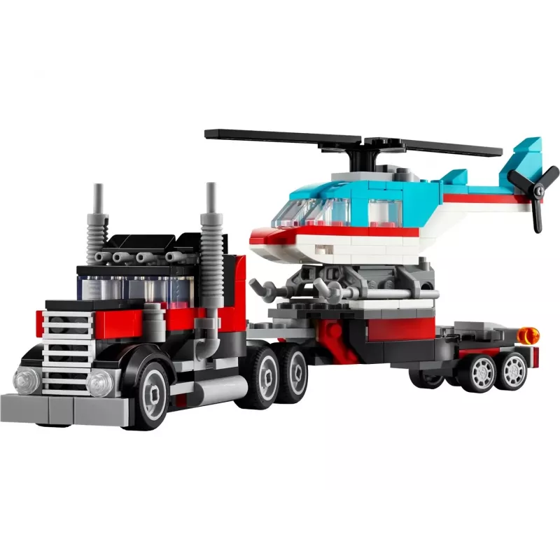 LEGO Creator 2-in-1 Flatbed Truck with Helicopter set 31146, keičiama konstrukcija vaikams