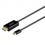 USB-C laidas SAVIO CL-191 2 m — USB-C į USB-C, vyriškas-į-vyrišką, juodas, plastikinis apvalkalas, varinis laidininkas