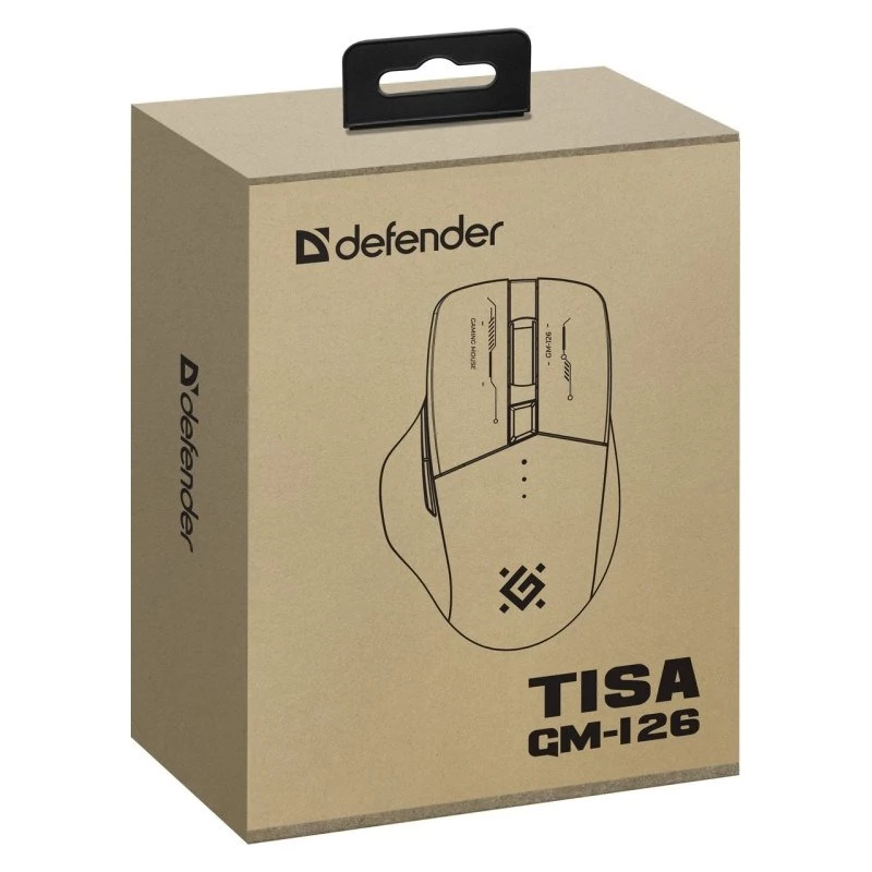 PELĖ DEFENDER GM-126 TISA RF+BT OPTIC 1600 dpi 6P BALTA