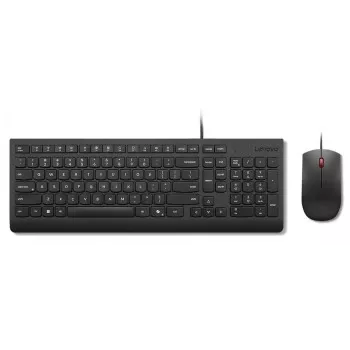 Laidinės klaviatūros ir pelės rinkinys Lenovo Essential 4X31R64445 — USB laidinė pilno dydžio klaviatūra ir laidinė USB pelė