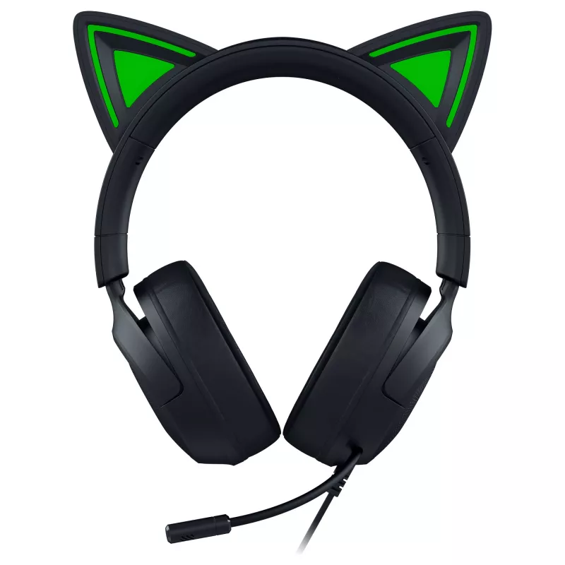Laidinės žaidimų ausinės Razer Kraken Kitty V3 X — antausinės, integruotas mikrofonas