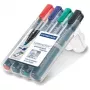 Marker Staedtler Lumocolor 350 WP4 4 vnt. Juoda Mėlyna Žalia Raudona