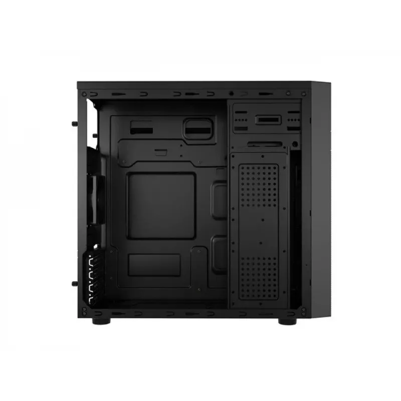 PC korpusas NATEC Helix Mini Tower Juoda — microATX/Mini-ITX, 3x3,5 col. + 5x2,5 col., 33 cm GPU, USB-C/USB-A prievadai