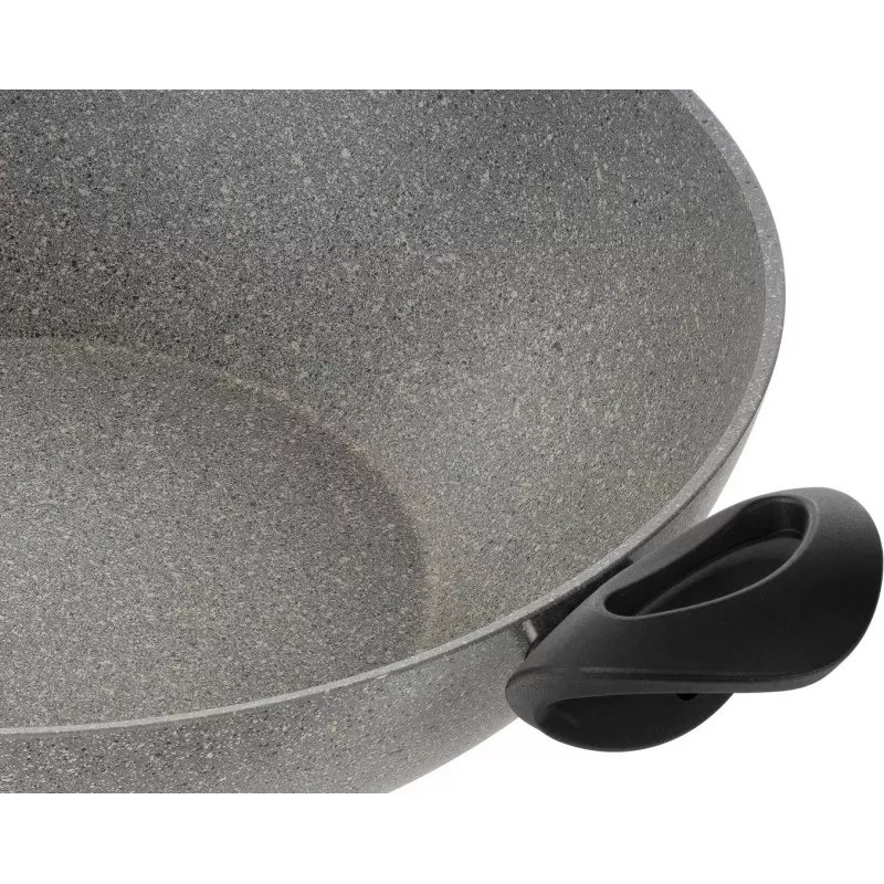 Wok keptuvė Ballarini Ferrara FERR8KD.36D 36 cm, granito danga, dvi rankenos ir dangtis