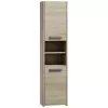 Vonios spintelė top e shop S40 SONOMA — Ąžuolo spalvos rėmas, laisvai pastatoma, 6 lentynos, 400×300×1700 mm
