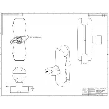 Dvigubos jungties svirtis RAM Mounts RAM-D-201U