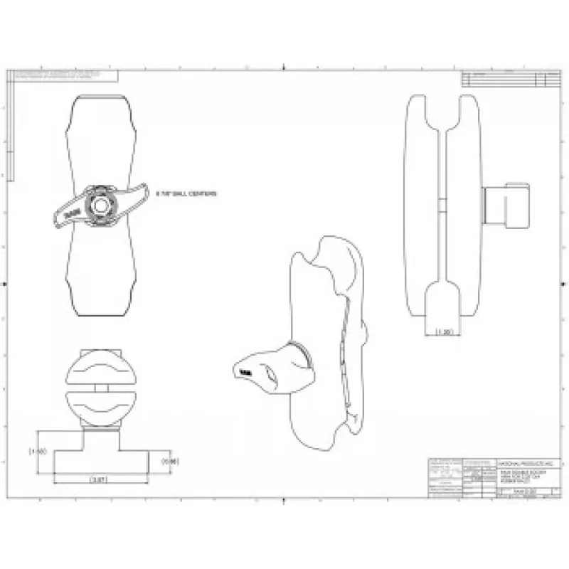 Dvigubos jungties svirtis RAM Mounts RAM-D-201U