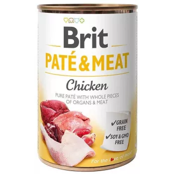 Brit Paté & Meat šlapias šunų maistas su vištiena, 400 g