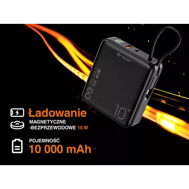 Nešiojamasis įkroviklis Tracer Scout 10000 mAh MAG+PD+QC