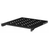 Stovo lentyna LANBERG AK-1005-B — 1U 19 colių stovo lentyna, 500 mm gylis, 482,6×45 mm, juoda, 25 kg talpa