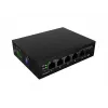Tinklo komutatorius LANBERG ILFE-4P-1GE-1S-90 – nevaldomas lengvas pramoninis PoE, 4 prievadai (PoE), 1×GigE, 1×SFP, DIN montavimas