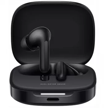 Ausinės „Xiaomi Buds 6“ belaidės į ausis įdedamos dvikanalės, Bluetooth 5.4, ANC, 42 h veikimo laikas, IP54, naktinė juoda