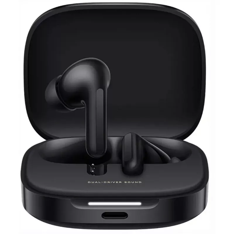 Ausinės „Xiaomi Buds 6“ belaidės į ausis įdedamos dvikanalės, Bluetooth 5.4, ANC, 42 h veikimo laikas, IP54, naktinė juoda