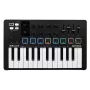 MIDI valdiklis ARTURIA MiniLab 3 — 25 klavišų kompaktiška USB MIDI klaviatūra su MIDI Out, įvairiaspalviais foniniais apšvietimais