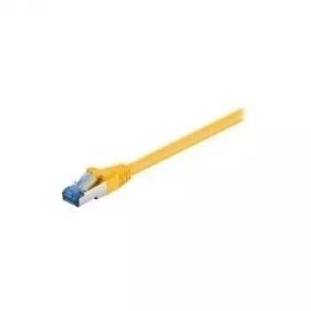 Wentronic Goobay CAT 6a komutacinis kabelis, S/FTP (PiMF), geltonas, 3 m - LSZH be halogenų, varis (93781)