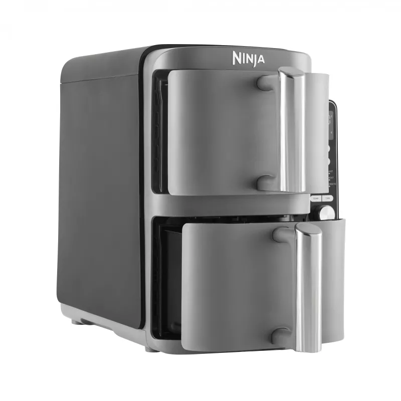 Ninja SL400EU gruzdintuvė Dviguba 9,5 L 2470 W Karšto oro gruzdintuvė Juoda, Pilka