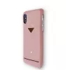 Telefono galinis dangtelis VixFox, skirtas iPhone XSMAX, su kortelių lizdu, rožinis