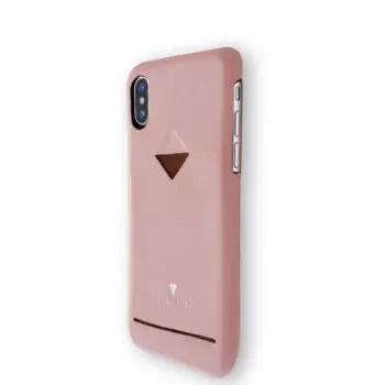 Telefono galinis dangtelis VixFox, skirtas iPhone XSMAX, su kortelių lizdu, rožinis