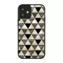 Apsauginis telefono dėklas iKins, skirtas Apple iPhone 12 mini, piramidės tekstūra, juodas