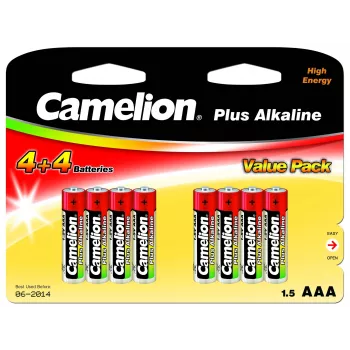 Šarminės AAA (LR03) baterijos CAMELION 11044803 — pakuotė po 8, vienkartinės