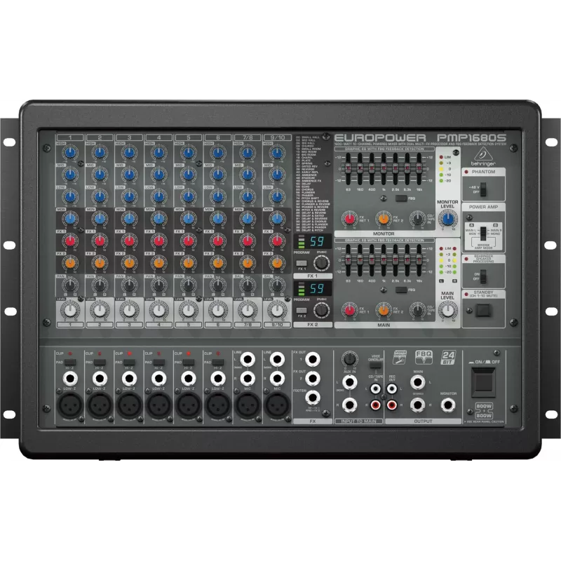 Behringer PMP1680S garso maišytuvas 10 kanalų 10–200000 Hz juodos spalvos