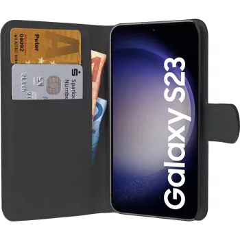 PEDEA Book Cover Classic Samsung Galaxy S23 FE 5G juodos spalvos - > Svarbiausios savybės - puiki ekrano ir korpuso apsauga - su minkšta TPU plastiko
