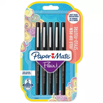 Flomasteris Papermate Flair Originali Medium Juoda 5 vnt.