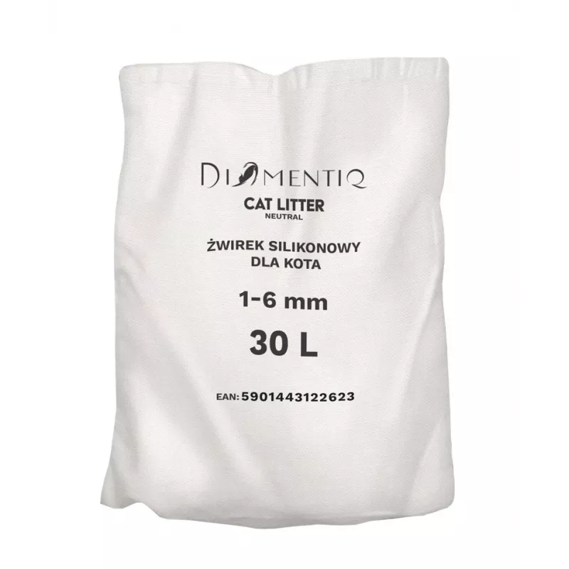 Kačių kraikas DIAMENTIQ Neutral lipantys silikono granulės 30 L — bekvapis, 1–6 mm