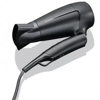 Plaukų džiovintuvas SEVERIN HT 0159 — 1600 W, dviejų įtampų 110/220–240 V, 2 greičiai, vėsaus oro funkcija, 1,8 m laidas, juodas