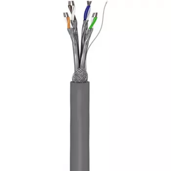 Wentronic Goobay CAT 6 tinklo kabelis, S/FTP (PiMF), pilkas, 305 m – CCA vario mišinys, AWG 23/1 (vientisas), PVC (95696)
