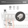 Keystone modulis DIGITUS CAT 6A ekranuotas su išmaniuoju kabelių tvarkikliu, plokščias RJ-45, 14,5×34,5×21 mm — 12 vnt.