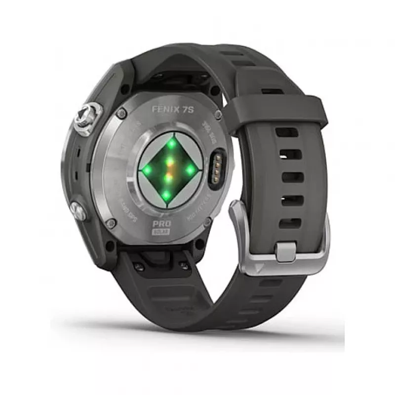 Garmin fēnix 7S Pro 3,05 cm (1,2 inch) MIP 42 mm Skaitmeninis 240 x 240 pikselių Jutiklinis ekranas Sidabrinis Wi-Fi GPS (palydovinis)