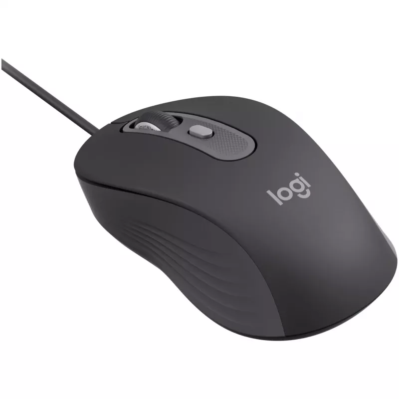 Logitech Signature Wired M520 for Business Optical Wired pelė USB-C Plug-and-Play Windows/Mac/Chrome/PC/laptops - Graphite