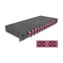Skaidulinės optikos sujungimo dėžutė DeLOCK 67008 Juoda Metalas 482x220x44mm