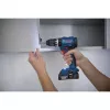 Akumuliatorinis gręžtuvas-suktuvas Bosch GSB 18 V — 18 V, 4 Ah ličio jonų, 45 N·m, 500/1900 aps./min., 35 mm mediena, 10 mm plienas, 2 baterijos, įkroviklis, dėklas